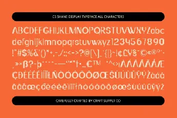 CS Shane font