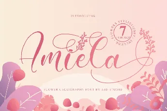 Amiela Flower Calligraphy Script font