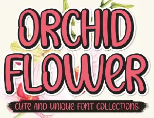 Orchid Flower Display font