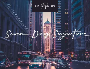 Seven Day Signature font