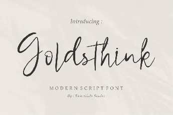 Goldsthink font