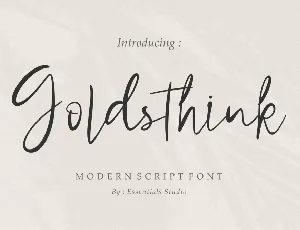 Goldsthink font