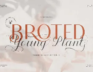 Broted Young plant Duo font