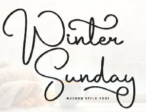 Winter Sunday Script font