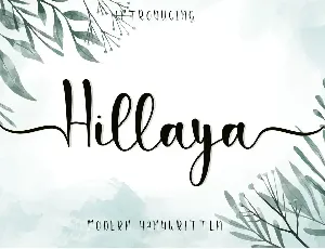 Hillaya-PERSONAL USE font