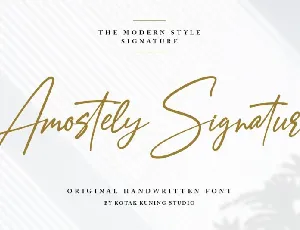 Amostely Signature font