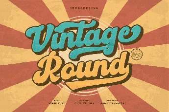 Vintage Round font