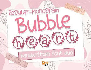 Bubble Heart Monogram font