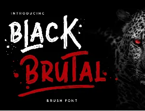 Black Brutal Brush Script font