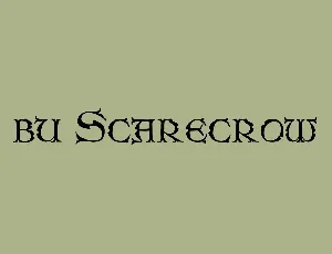 Bu Scarecrow font