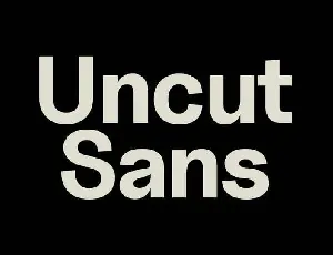 Uncut Sans Family font