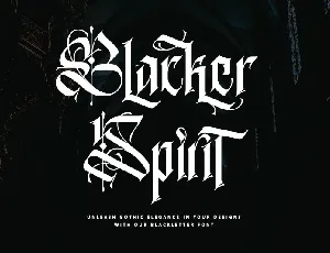 Blacker Spirit - Personal use font
