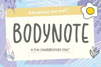 BODYNOTE Fun Handbrushed font