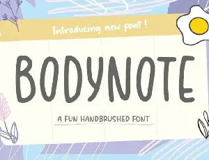 BODYNOTE Fun Handbrushed font