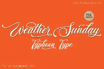 Weather Sunday Script font