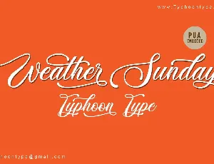 Weather Sunday Script font