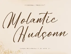 Molantic Hudsonn DEMO VERSION font