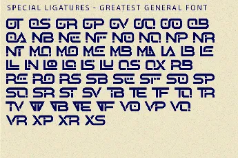 GREATEST GENERAL DEMO font