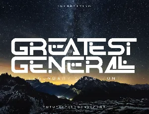 GREATEST GENERAL DEMO font