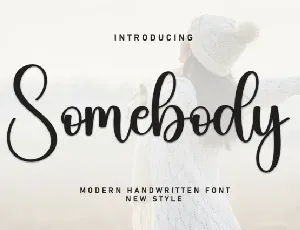 Somebody Script font