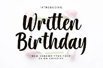 Written Birthday font