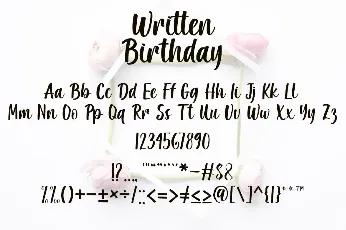 Written Birthday font