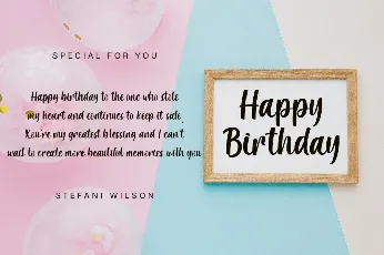 Written Birthday font