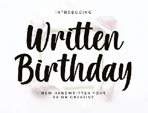 Written Birthday font