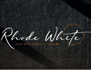 Rhode White font