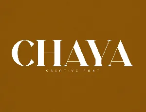 Chaya font