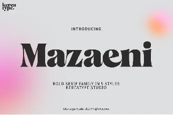 Mazaeni font