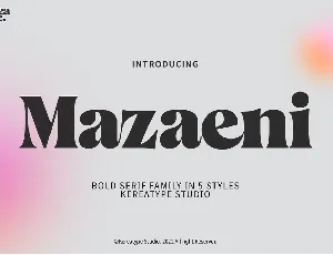 Mazaeni font