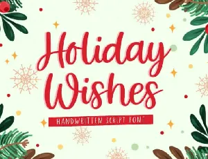 Holiday Wishes Script font