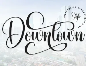 Downtown Script font