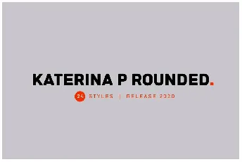 Katerina P Rounded Sans Serif Typeface font