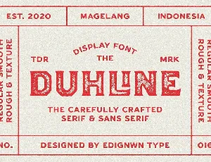 Duhline font