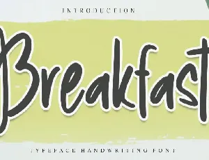 Breakfast Brush font