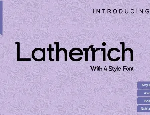 Latherrich font