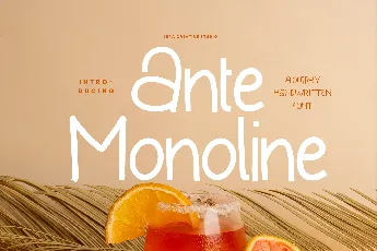 Ante Monoline Personal Use font