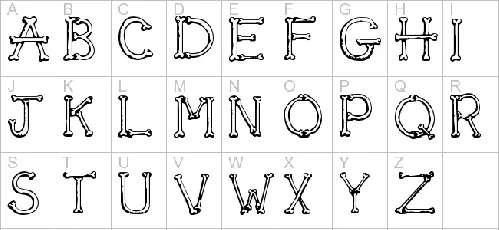 Sketch Bones font