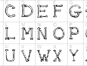 Sketch Bones font