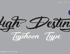 High Destiny font