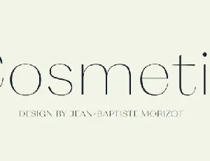Cosmetic Family font