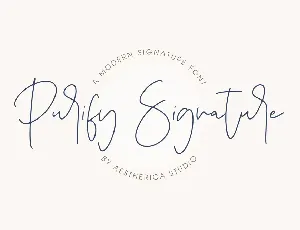 Purify Signature font