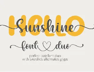 Hello Sunshine font