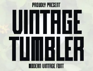 Vintage Tumbler font