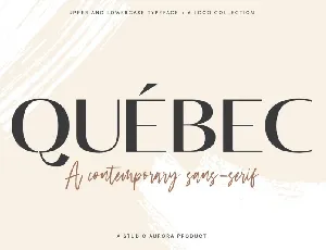 Quebec Sans Serif font