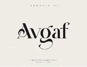 Avgaf font