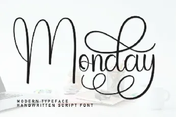 Monday Calligraphy font