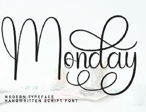 Monday Calligraphy font